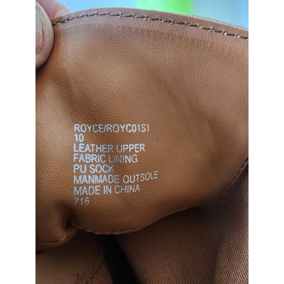 STEVE MADDEN Royce Brown Cognac Platform Heel Ankle Leather Boot SZ 10 - Picture 9 of 9